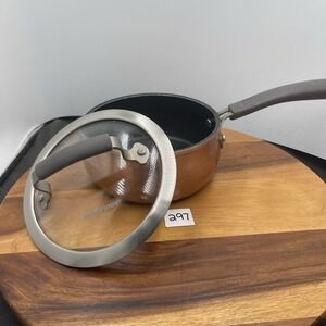 EPICURIOUS 1.5 QT Saucepan Copper Color 7" Electric, Gas, Glass, Induction safe